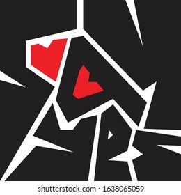 Say yes hand lettering punk grunge card