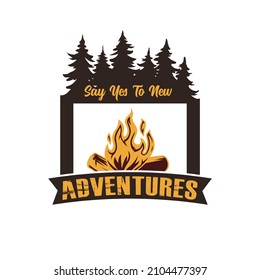 Say Yes To New Adventures vector illustration. For t-shirt print and other uses.