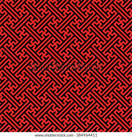 Sayagata pattern, seamless traditional chinese pattern, asian texture in red and black Stock photo © 