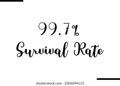Saying Artistic Typography Text 99.7% Survival Rate