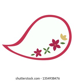 Saying cloud flat illustration on white