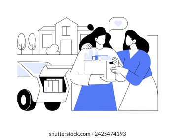 Saying goodbye to parents isolated cartoon vector illustrations. Mom accompanies student daughter to the college dormitory, farewell to parents and moving, admission process vector cartoon.