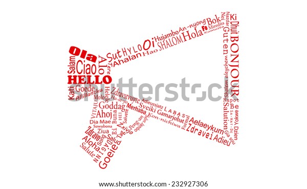 Saying Hello Around World Stock Vector (Royalty Free) 232927306
