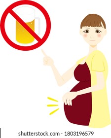 saying no to alcohol while pregnant concept