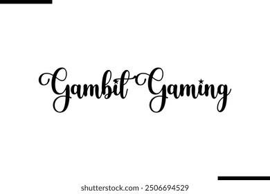 Diciendo tipografía de texto Gambito Gaming