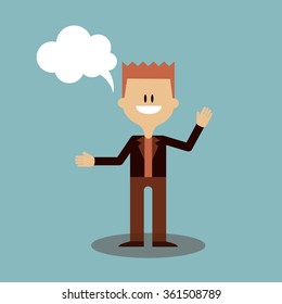 says businessman illustration