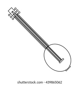 Saz traditional turkish music instrument icon