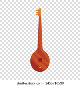 Saz turkish music instrument icon in cartoon style isolated on background for any web design