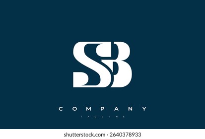 SB Abstract Geometric Logo Design. Modern and elegant logo design with simplistic typography elements, showcasing branding excellence.