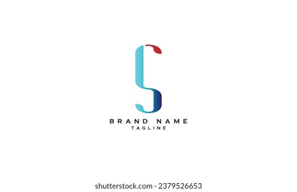 SB, BS, Abstract initial monogram letter alphabet logo design