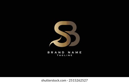 SB, BS, Abstract initial monogram letter alphabet logo design