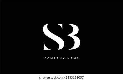 Monograma del logotipo de las letras abstractas SB BS