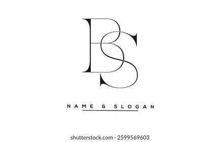 SB, BS Abstract Letters Logo Monogram