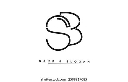 SB, BS Abstract Letters Logo Monogram