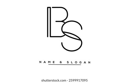SB, BS Abstract Letters Logo Monogram