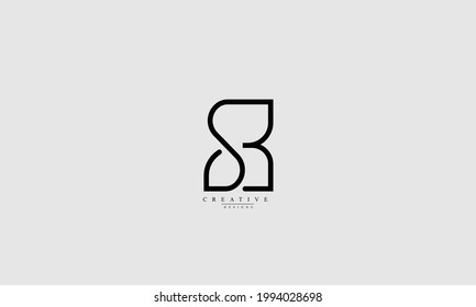 SB BS abstract vector logo monogram template
