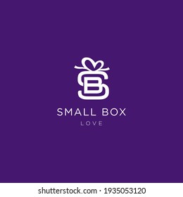 sb, bs, gift box logo design vector, Initials symbol, love gift icon. modern flat sb logotype creative template illustration