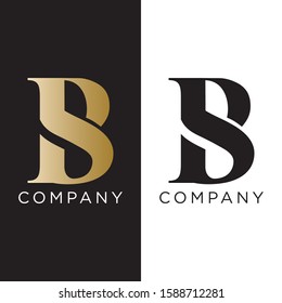 sb or bs initial beauty design logo  