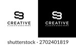 SB or BS initial letter logo design vector
