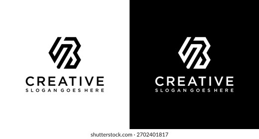 Logo-Design-Vektor für Anfangsbuchstaben SB oder BS