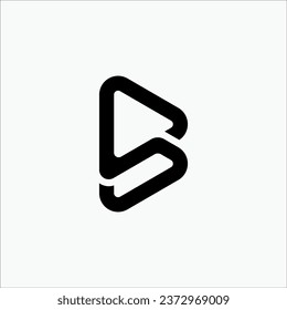 SB or BS initial minimal monogram modern brand unique stylish
