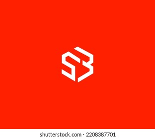 SB, logotipo de letra BS diseño creativo con gráfico vectorial