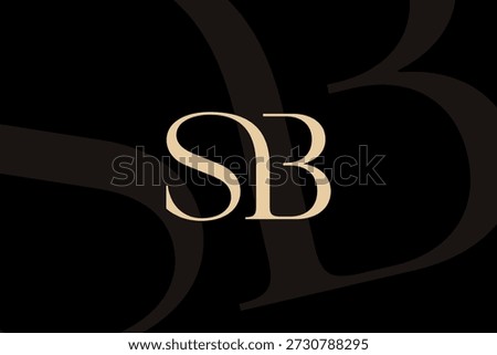 SB or BS letter logo icon design. Classic style luxury initials monogram.