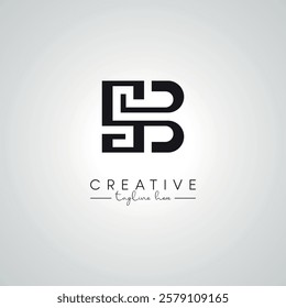 SB BS Letter Modern Alphabet Logo Design. Initial Based Vector Template.