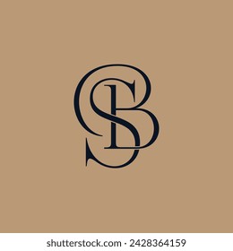 SB BS logo design. Vector illustration.