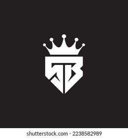Símbolo de monograma con logotipo SB o BS con diseño de forma vectorial
