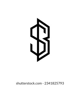 SB- oder BS-Minimaldesign für Monogram-Logos