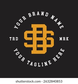 SB BS monogram logo design, logo initial for clothing, apparel, brand and corporate