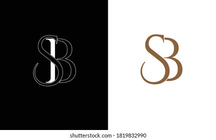 Sb Bs S B Abstract Letters Stock Vector (Royalty Free) 1819832990