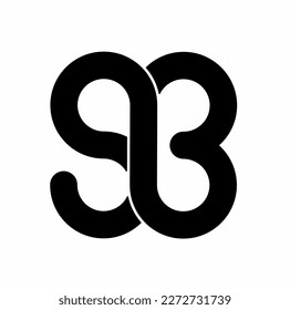 SB bs s b initial letter logo isolated on white background