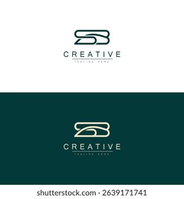 SB BS S B Letter Logo Alphabet Design Template Vector
