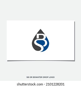 SB OR BS WATER DROP LOGO DESIGN