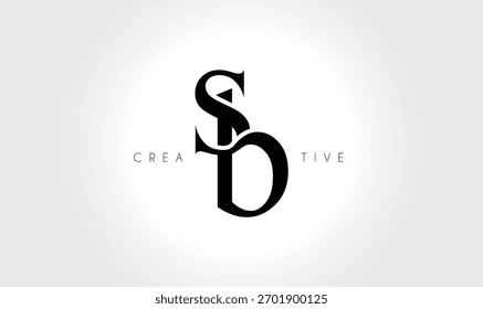 Logotipo elegante del monograma del serif de SBsb – Letra tipográfica minúscula de lujo para la marca moderna
