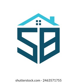 PLANTILLA de diseño de logotipo SB House. Letra SB Logo para Bienes Raíces, Construcción o cualquier negocio relacionado con la casa