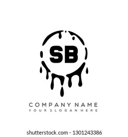 SB Initial Handwriting logo template vector