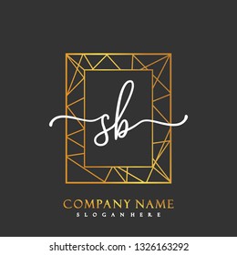 SB Initial Handwriting logo template vector