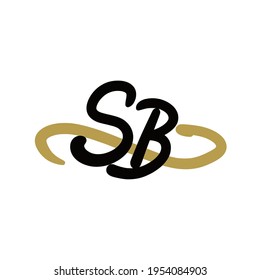 SB initial handwritten logo for identity
