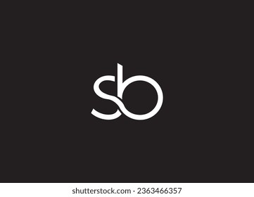 Diseño del logotipo de la letra inicial SB y logotipo en monograma