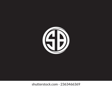 Diseño del logotipo de la letra inicial SB y logotipo en monograma