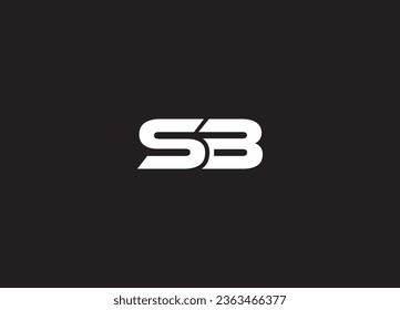 Diseño del logotipo de la letra inicial SB y logotipo en monograma