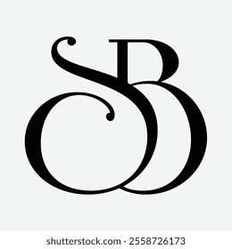 sb initial letter logo design symbol
