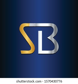 SB Initial logo Capital Letters Gold colors