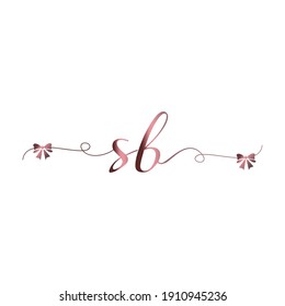 SB Logotipo inicial, escritura a mano, moda lujosa moderna