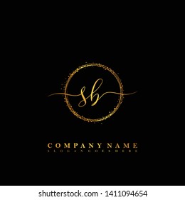 SB Initial luxury handwriting logo vector