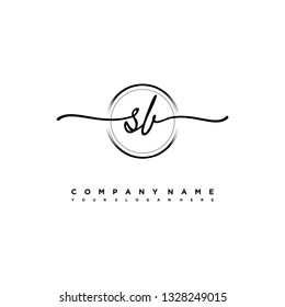 SB initial signature logo. handwriting logo template vector,