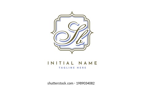 SB Initials, handwriting logo vector
